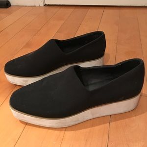 Black slip on DNKY sneakers